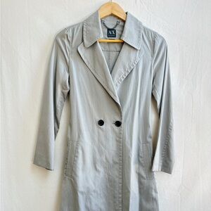 Armani Exchange Light Gray Trench Coat